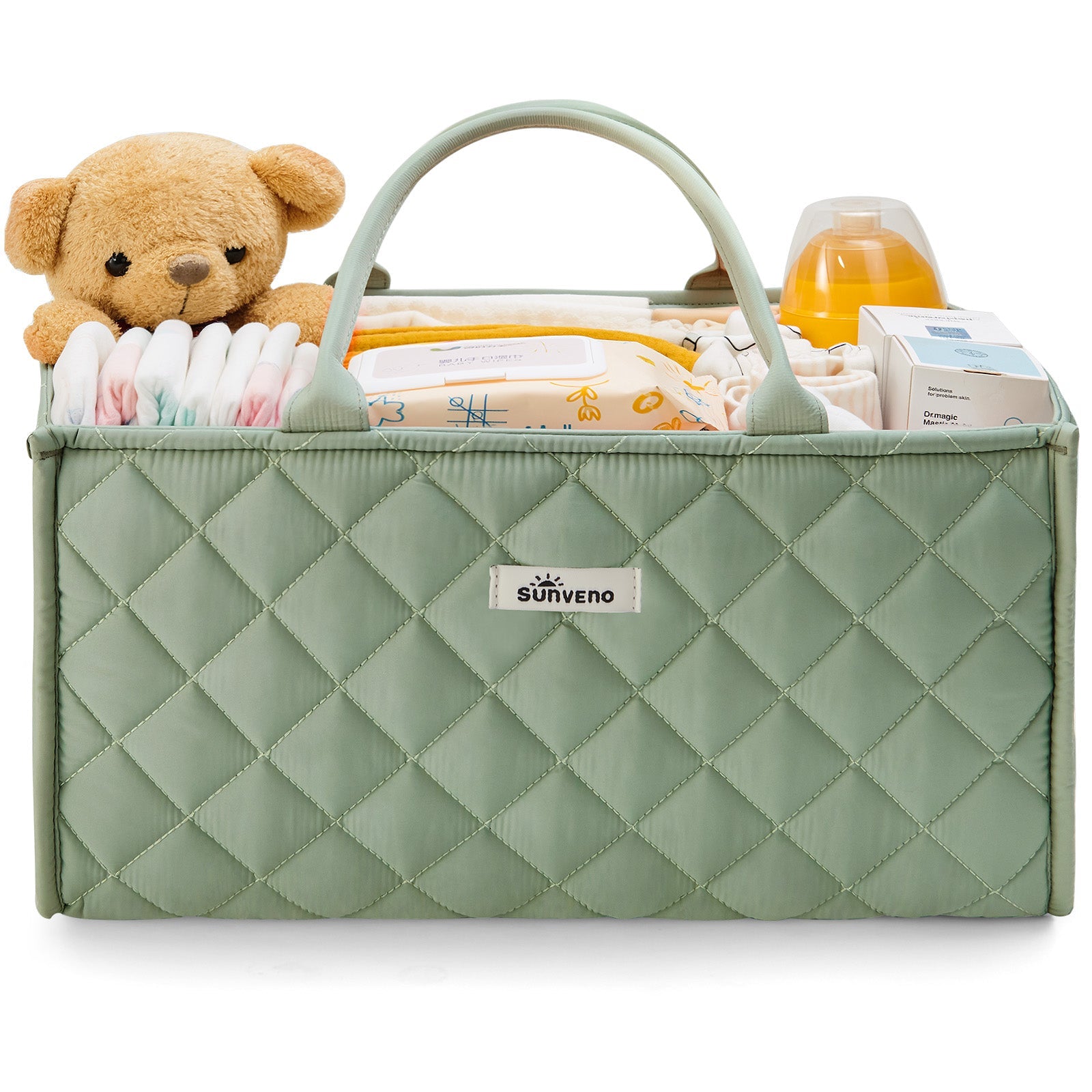 Quilted Diaper Caddy Organizer