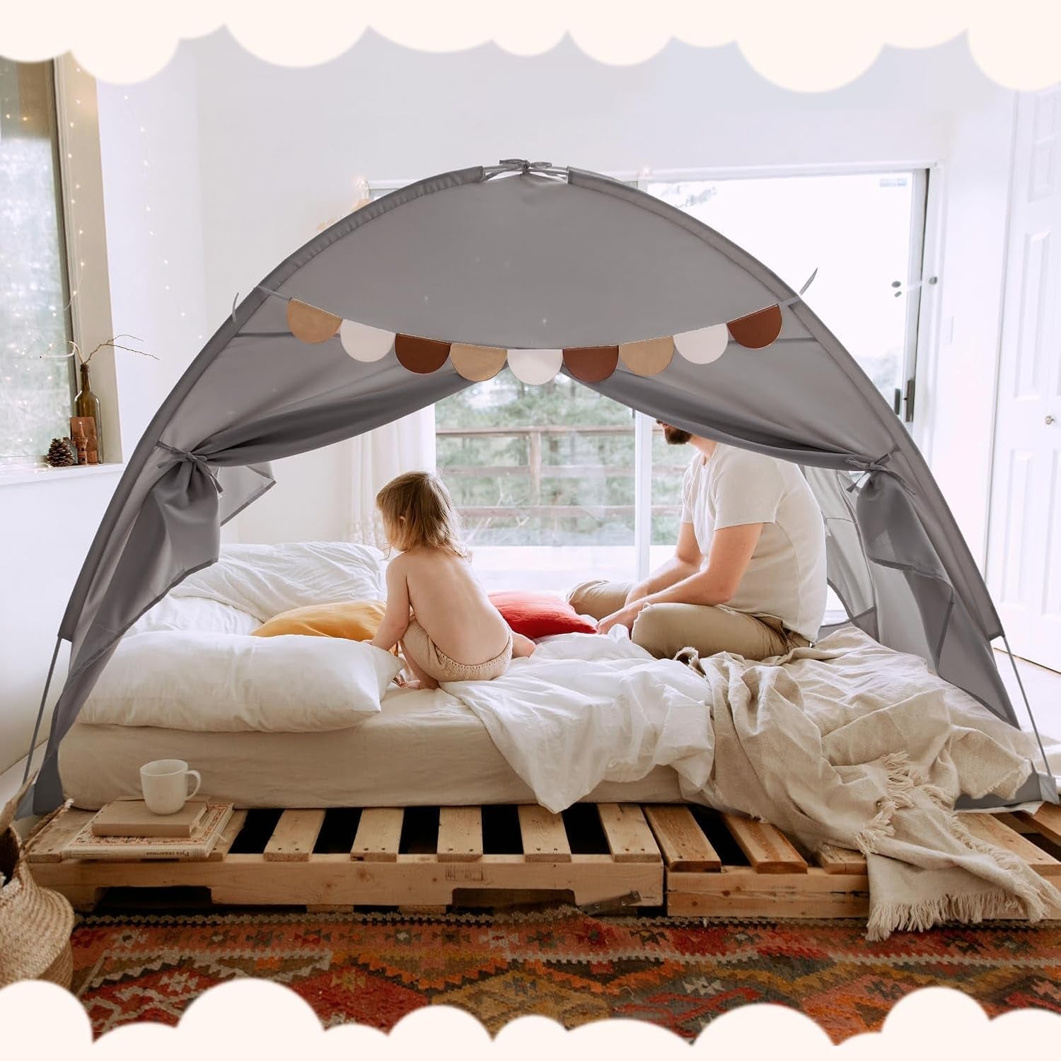 Twin Bed Tent Canopy Blackout Privacy PlayhouseKit