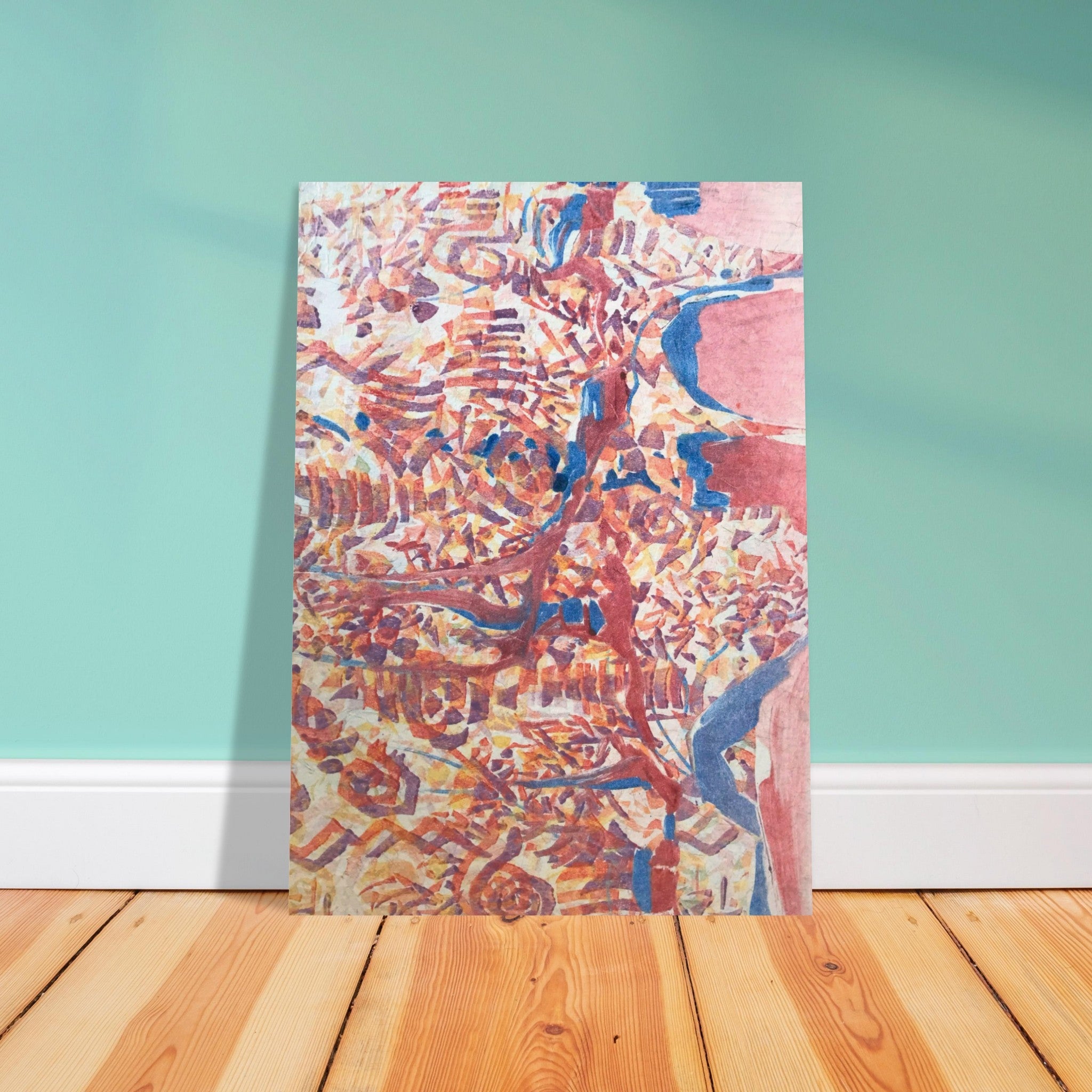 'Abstract Fusion' Abstract I 20x28 Museum-Quality Matte Paper Poster | Original Artwork by American Artist Barbara Cleary