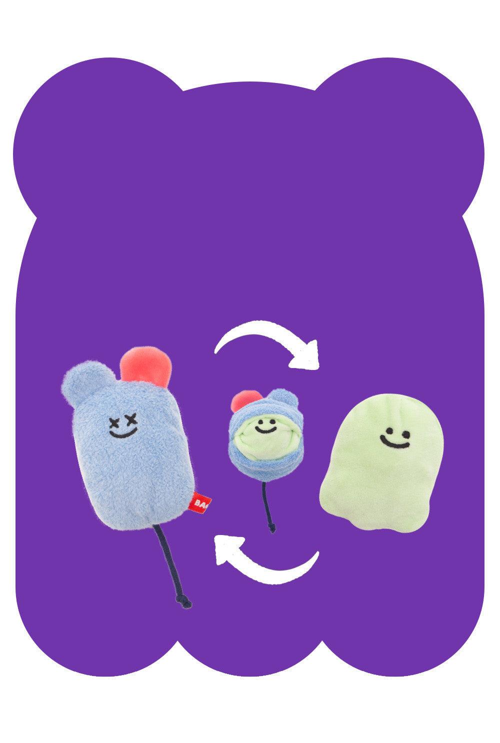 Haunted Hideaway: Interactive Ghost Mouse Plush Toy With Food-Hiding Feature