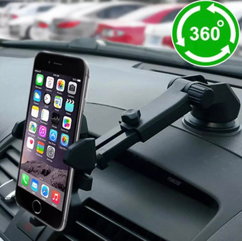 Car Phone Mount Holder Adjustable Long Neck One Touch