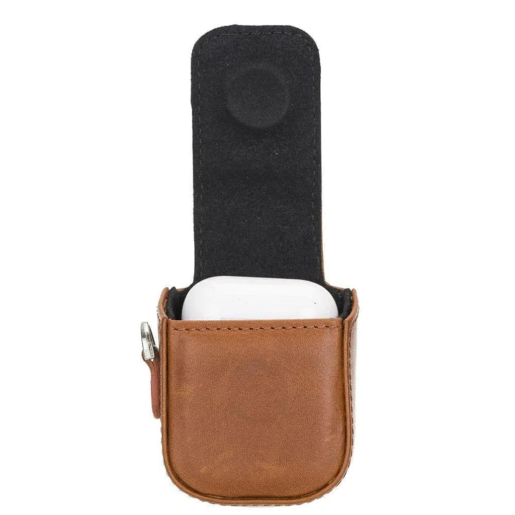 Aurora Luxury Leather AirPods Case with Attached Wrist Strap