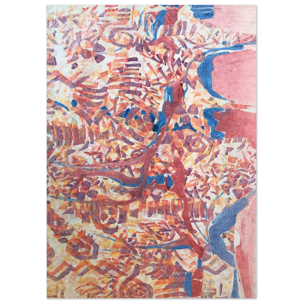 'Abstract Fusion' Abstract I 20x28 Museum-Quality Matte Paper Poster | Original Artwork by American Artist Barbara Cleary