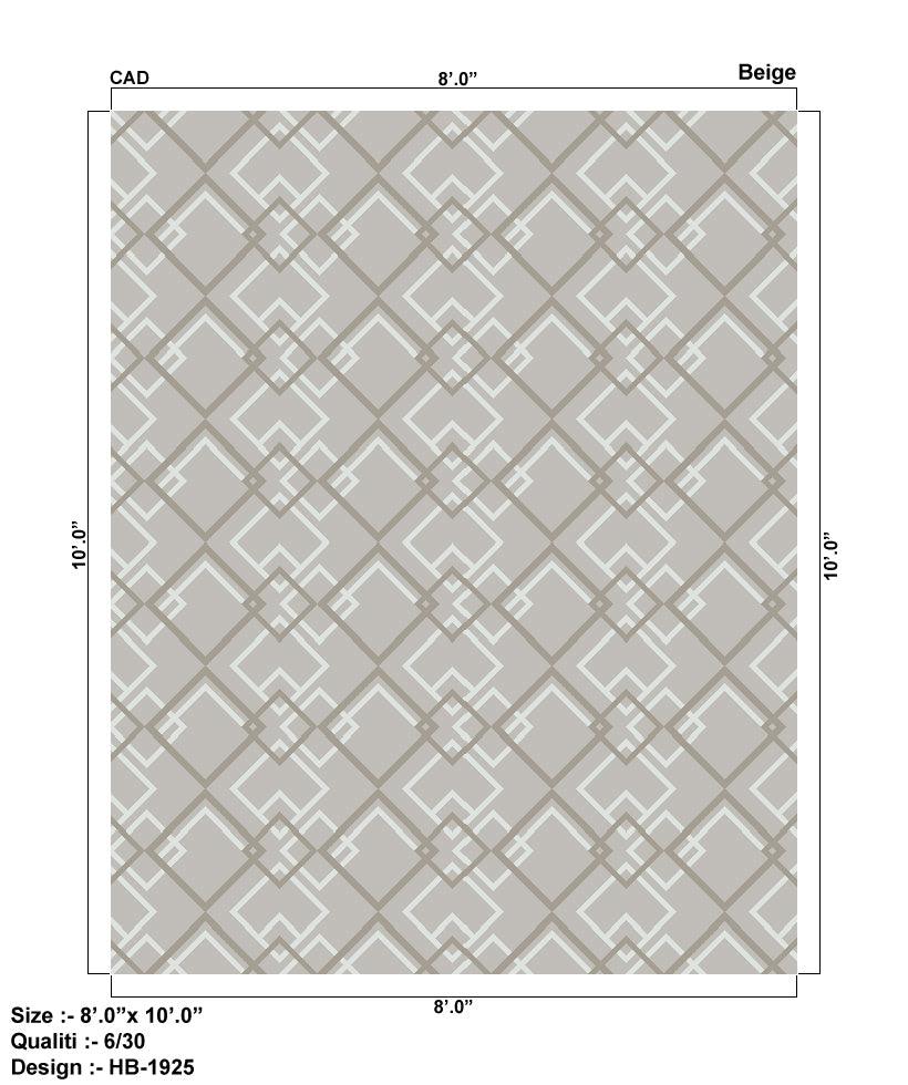 Canvello Transitional Hand-Knotted Lamb's Wool Area Rug- 2' X 3'