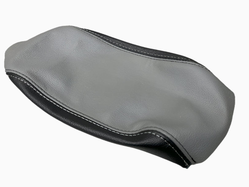 Titanium Gray & Black Leather Console Armrest Cover For 2009-2019 SUBARU FORESTER