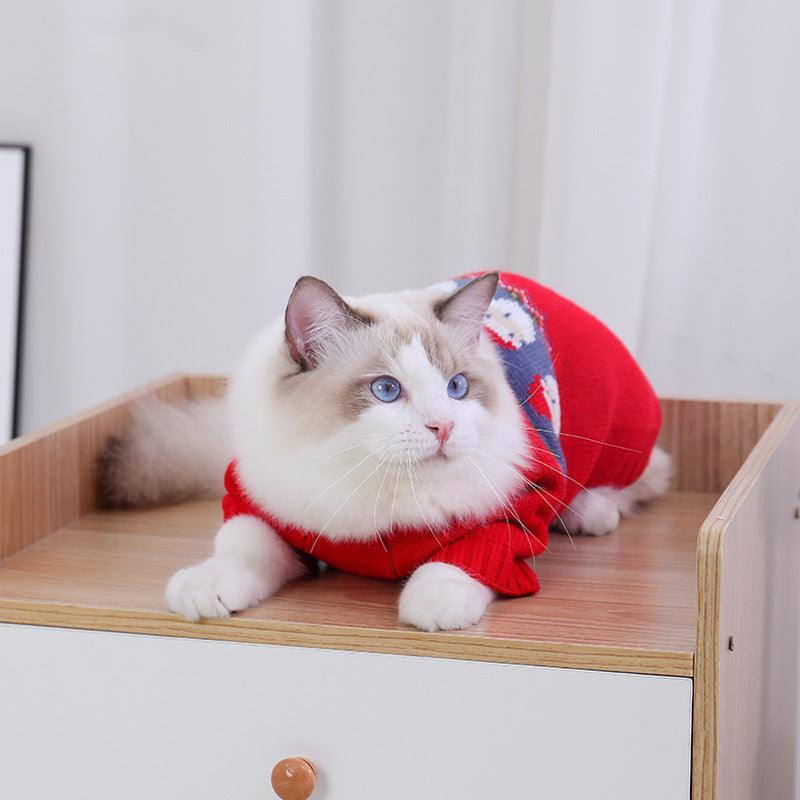 Cozy Festive Pet Sweater - Perfect For Pups And Kitties!