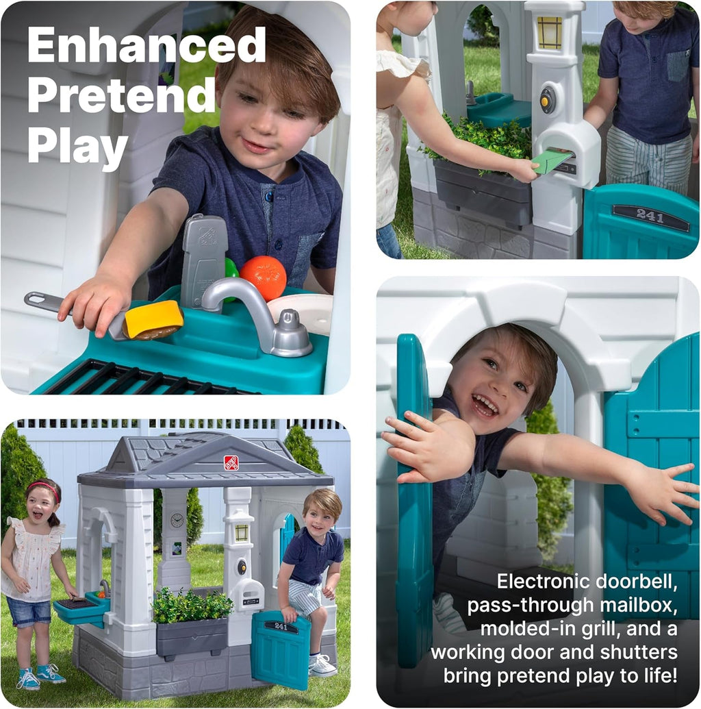 Grey Indoor Outdoor Playhouse With Interactive Sounds
