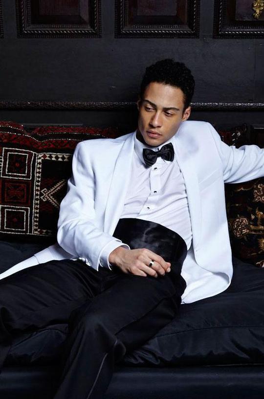 "Maxwell" White Dinner Jacket Shawl (Separates)