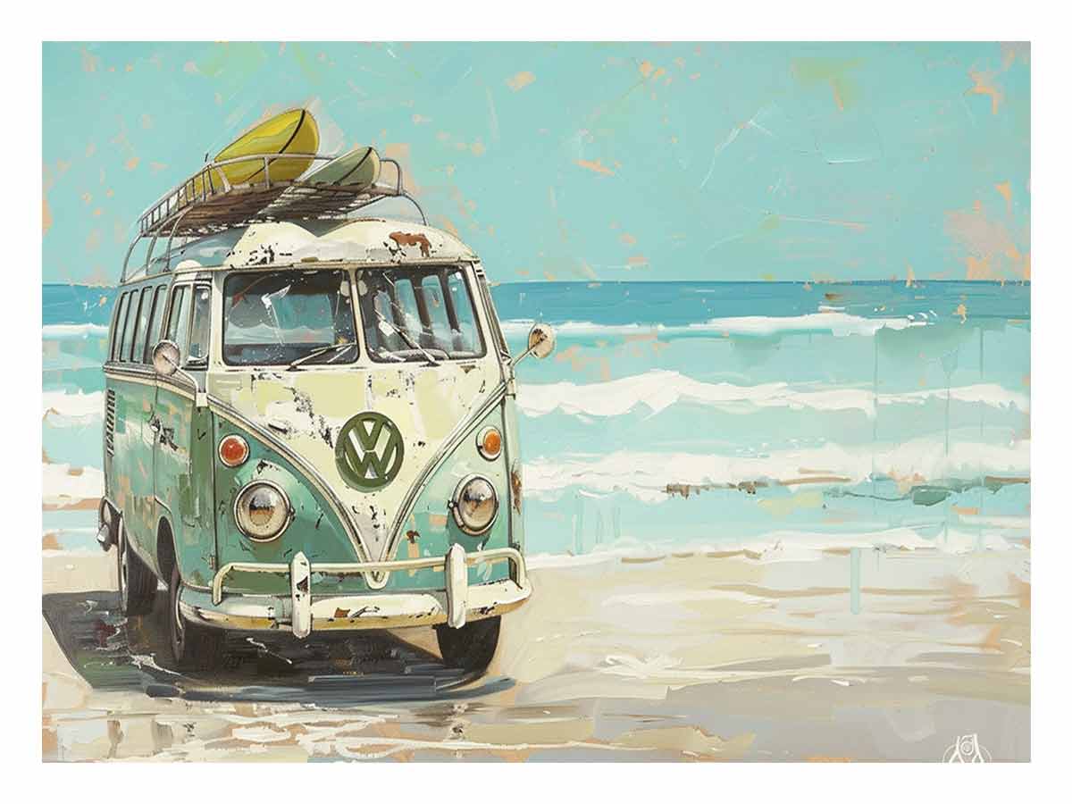 Vw Bus Canvas Art Print