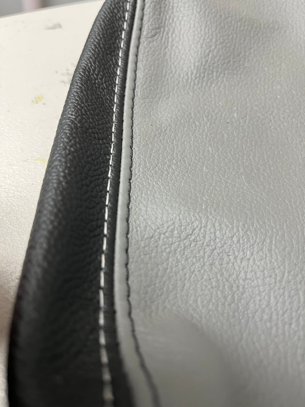 Titanium Gray & Black Leather Console Armrest Cover For 2009-2019 SUBARU FORESTER